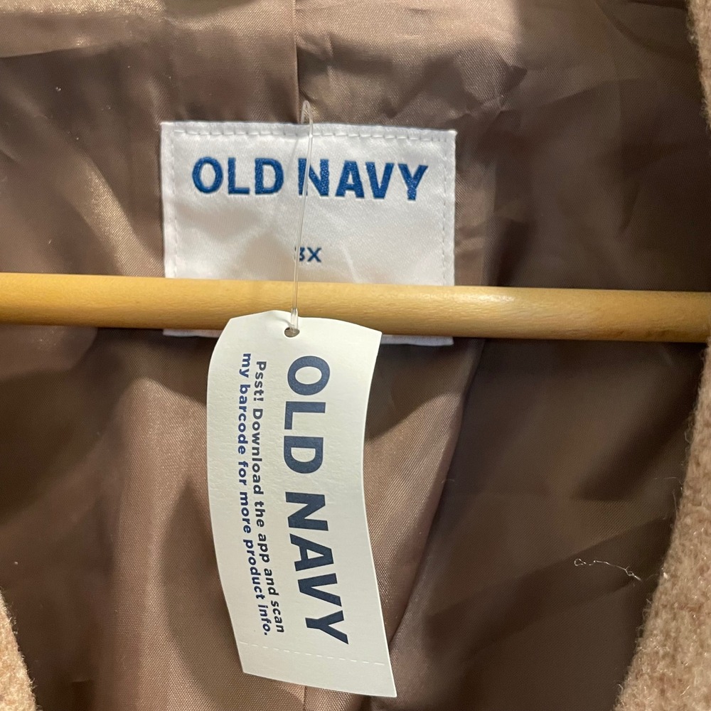 Old Navy Womens 3X Brown Peacoat Oversized Jacket NWT 564682 - Picture 5 of 7